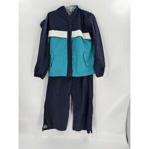 NWT Vintage 90s Color Block Zip Up Retro MEDIUM 2 Piece Track Suit Windbreaker